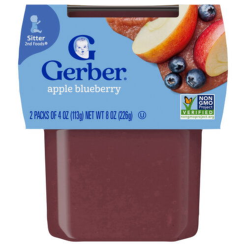 Gerber Sitter 2nd Foods Apple Blueberry Apple Blueberry