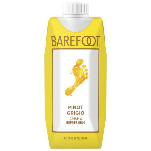 Barefoot To-Go Pinot Grigio White Wine Tetra Image 1 of 6