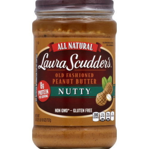 Laura Scudders Peanut Butter, Old Fashioned, Nutty