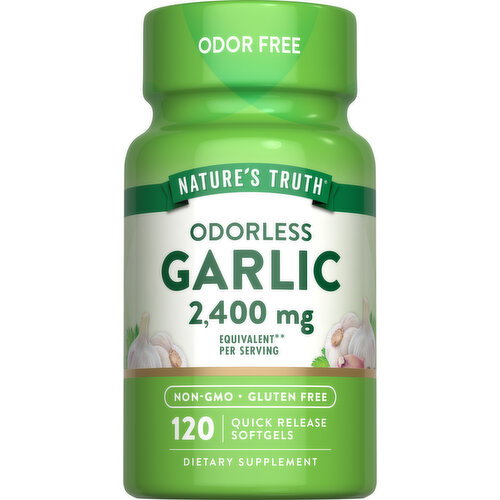 Nature's Truth Softgels 2400 mg Odorless Garlic