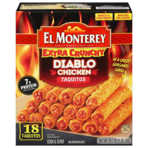 El Monterey Taquitos, Diablo Chicken, Extra Crunchy