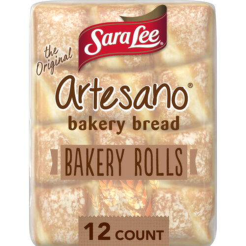 Sara Lee White Sliced Bread Bakery Rolls, Club Pack, 12 count, 18 oz