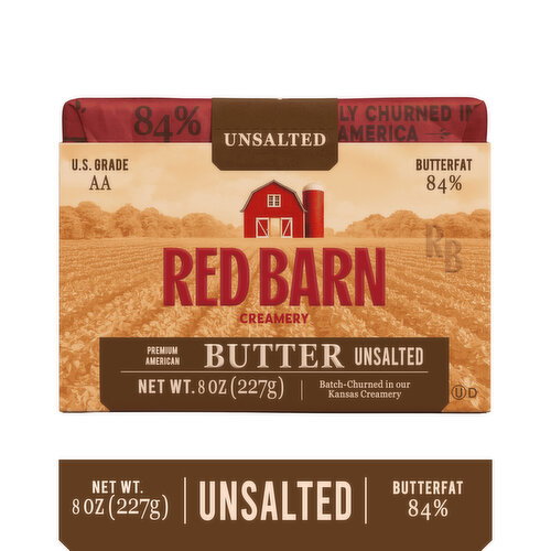 Red Barn Creamery Premium Unsalted Butter Image 1 of 7