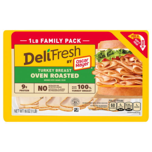 Oscar Mayer Oven Roasted Turkey Breast Family Pack Image 1 of 6