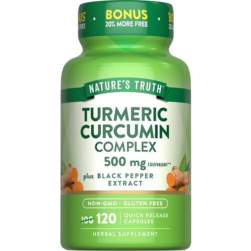 Nature's Truth Capsules 500 mg Turmeric Curcumin Complex Image 1 of 4