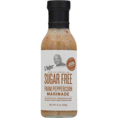 G Hughes Marinade, Sugar Free, Parm Peppercorn