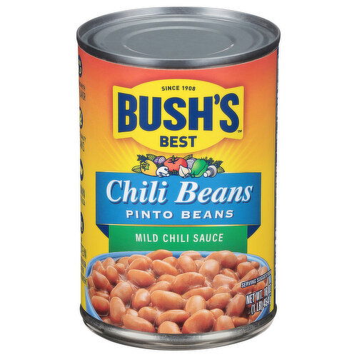 Bush's Best Pinto Beans, Mild Chili Sauce, Chili Beans