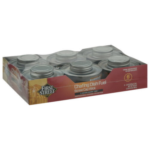 First Street 6 Pack Screw Cap Wick Chafing Dish Fuel Image 1 of 4