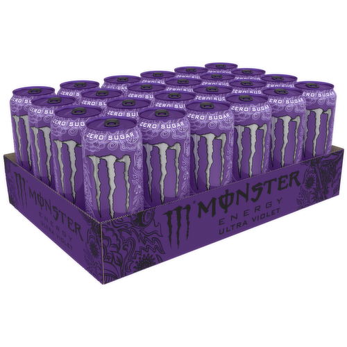 Monster Energy Ultra Violet, Sugar Free Energy Drink, 16 oz Cans