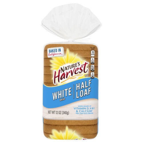 Nature's Harvest White Half Loaf Bread
