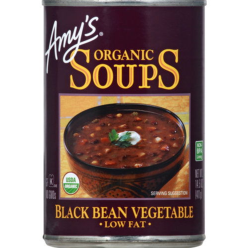 Amy's Soup, Low Fat, Organic, Black Bean Vegetable