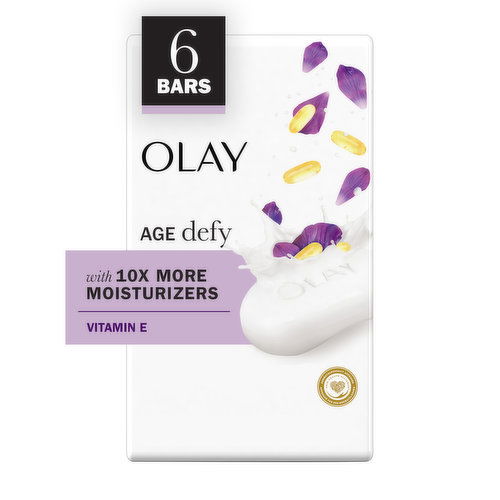 Olay Age Defying Bar Soap with Vitamin E and Vitamin B3 Complex Beauty Bars 3.75 oz, 6 count