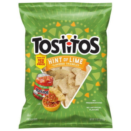 Tostitos Triangles Hint of Lime Flavored Tortilla Chips