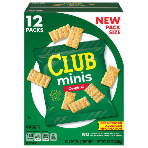 Club Crackers, Original, Minis, 12 Pack