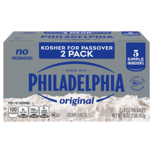 Philadelphia Cream Cheese, Original, 2 Pack