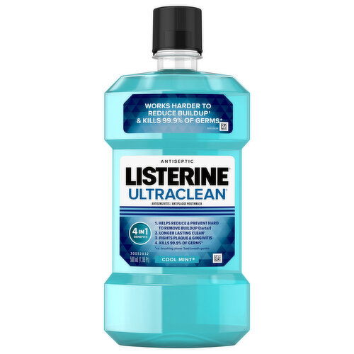 Listerine Mouthwash, Antigingivitis/Antiplaque, Antiseptic, Cool Mint