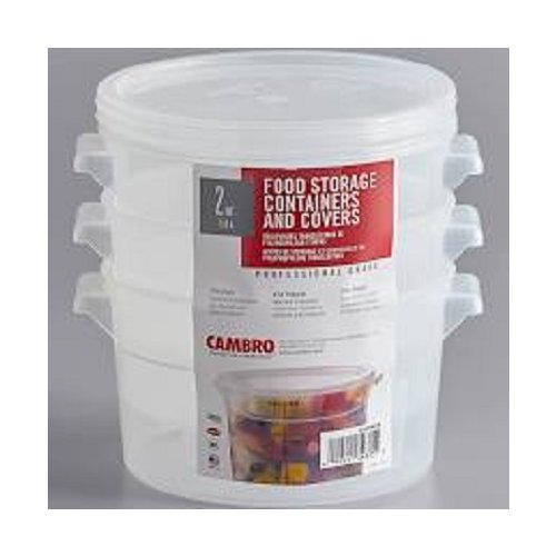 Cambro Round Food Container with lid 2 qt