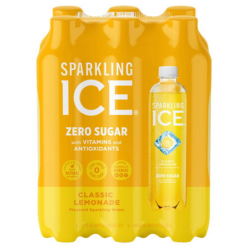 Sparkling Ice Zero Sugar Classic Lemonade Flavored Sparkling Water