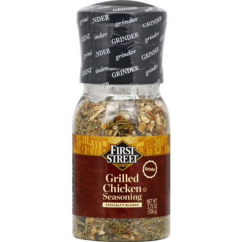 First Street Grilled Chicken Seasoning, Specialty Blends, Grinder