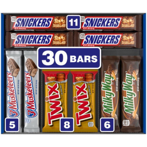Mars Snickers, Twix & More Chocolate Easter Candy Bars Bulk Fundraiser Variety Pack 30 ct