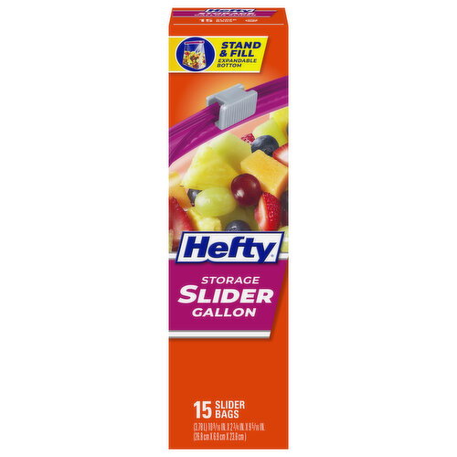 Hefty Gallon Storage Slider Bags Image 1 of 4