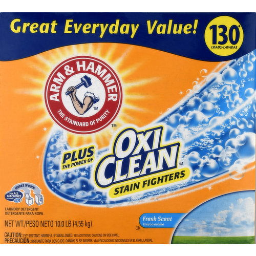 Arm & Hammer Laundry Detergent, Oxi Clean Stain Fighters, Fresh Scent