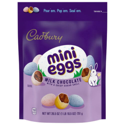 Cadbury Eggs Mini Milk Chocolates with A Crisp Sugar Shell