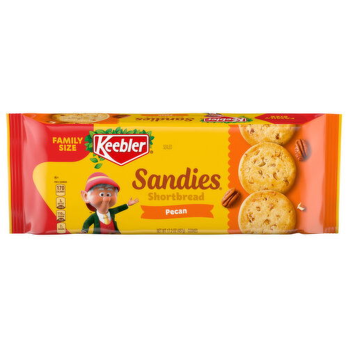 Keebler Cookies, Pecan, Shortbread, Family Size