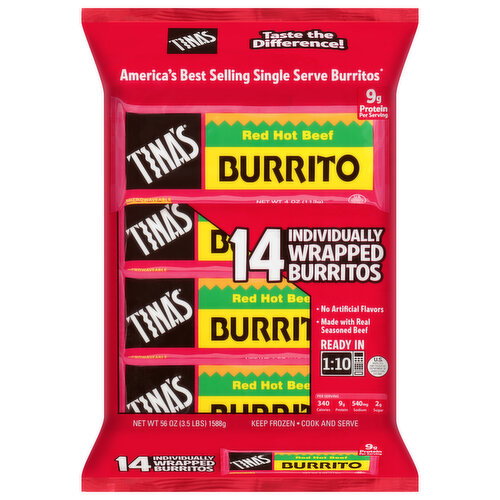 Tina's Burritos, Red Hot Beef Image 1 of 6