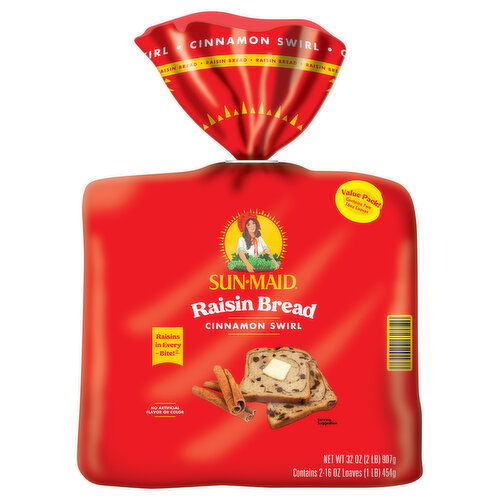Sun-Maid Cinnamon Swirl Raisin Bread Value Pack