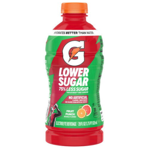 Gatorade Lower Sugar Fruit Punch Electrolyte Beverage