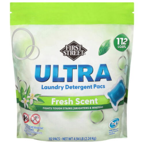 First Street Ultra Fresh Scent Laundry Detergent Pacs