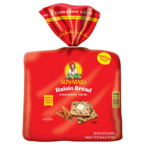 Sun-Maid Cinnamon Swirl Raisin Bread Value Pack!