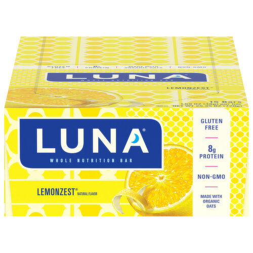 Luna Nutrition Bar, Whole, Lemonzest