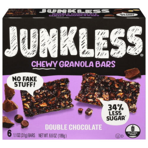 Junkless Chewy Double Chocolate Granola Bars
