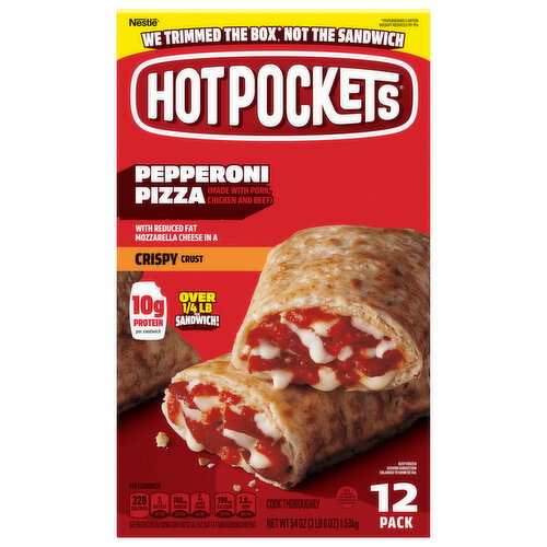 Hot Pockets Crispy Crust Pepperoni Pizza Sandwiches