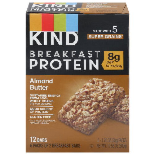 Kind Breakfast Bars, Protein, Almond Butter