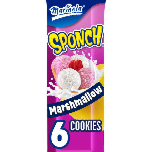 Marinela Coconut and Strawberry Marshmallow Cookies, Individual, 6 count, 3.17 oz