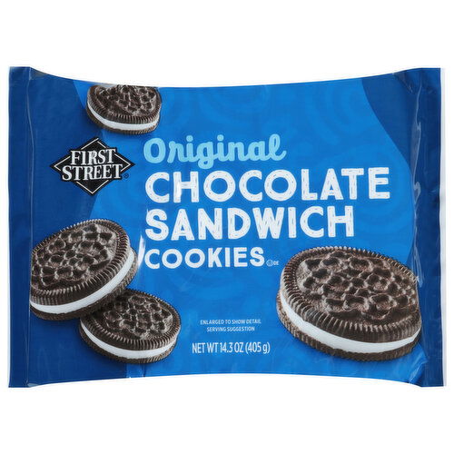 First Street Cookies, Original, Chocolate Sandwich