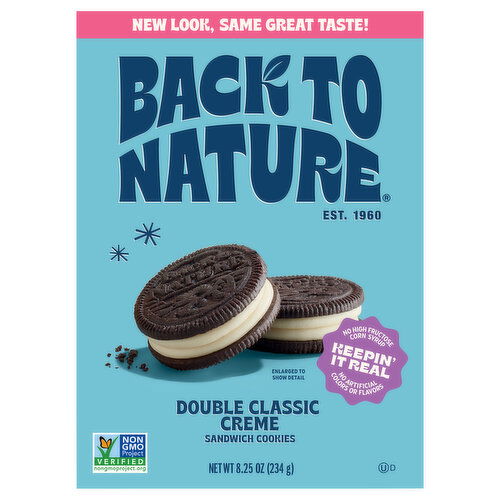 Back to Nature Sandwich Cookies, Double Classic Creme