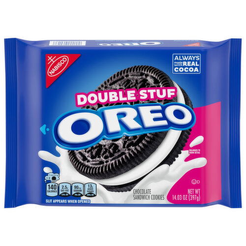 Oreo Sandwich Cookies, Chocolate, Double Stuf