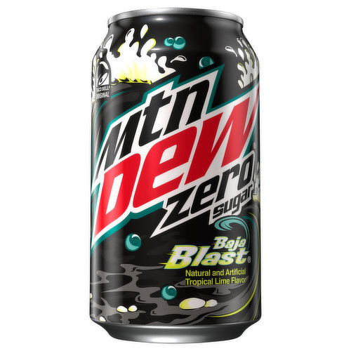 Mtn Dew Soda, Zero Sugar, Baja Blast