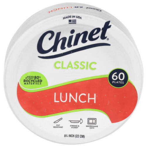 Chinet Plates, Lunch, 8.75 Inch