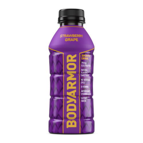 BODYARMOR  Strawberry Grape Electrolyte Sports Drink Bottle