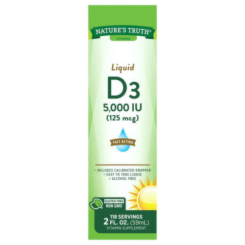 Nature's Truth Liquid Fast Acting 5000 IU (125 mcg) D3