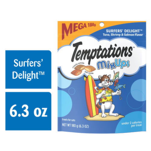 Temptations Treats for Cats, Surfers Delight, Tuna, Shrimp & Salmon Flavor