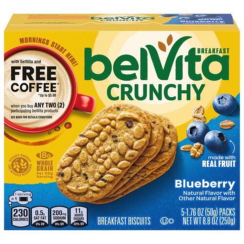 belVita Crunchy Blueberry Breakfast Biscuits