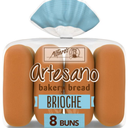 Alfaro's Brioche Hot Dog Buns, 8 count, 13.55 oz