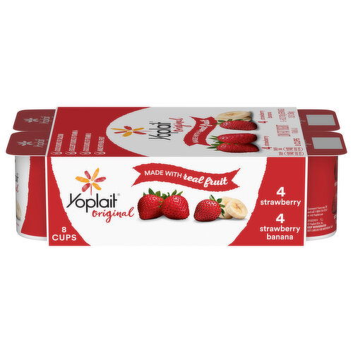 Yoplait Low Fat Strawberry/ Strawberry Banana Yogurt