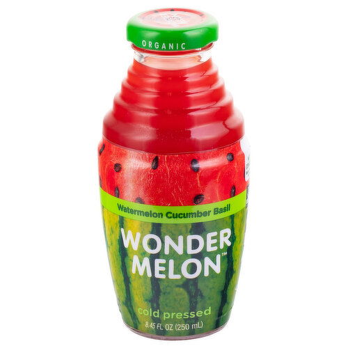 Wonder Melon Organic Cold Pressed Watermelon Cucumber Basil Juice